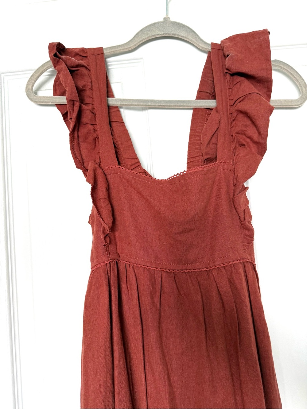 Kivari Clove Tie-Back Maxi Dress in Rust SIZE US 4